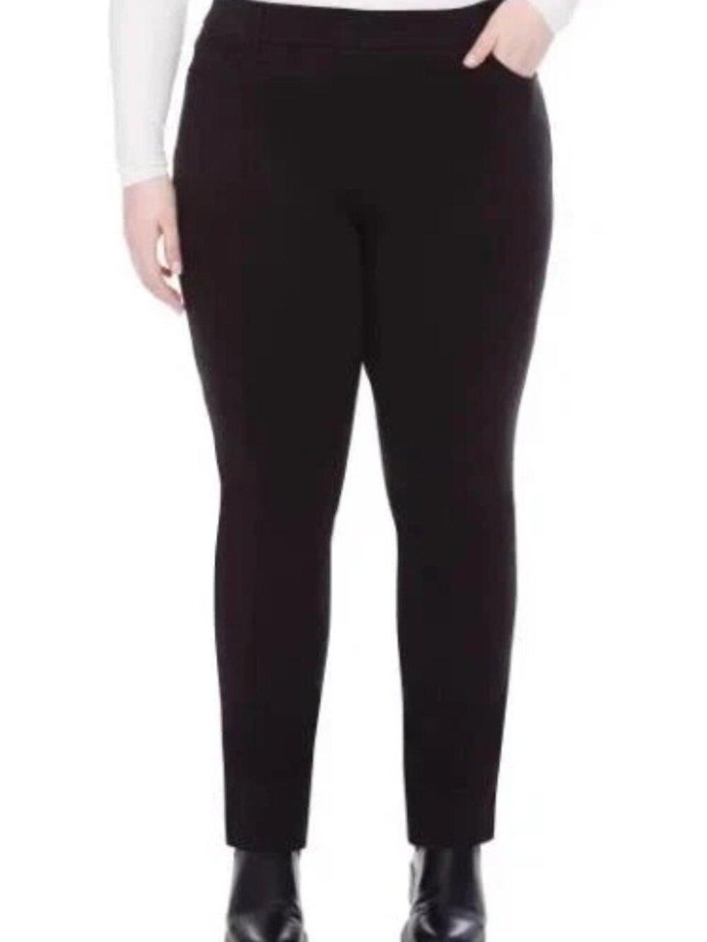 S.C. & CO. Women's Size Large Black Pull-On Slim Leg 5-Pockets Pants NWT